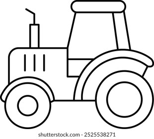 Fun Tractor Coloring Book Pages with Outline Design for Kids