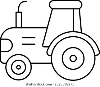 Fun Tractor Coloring Book Pages with Outline Design for Kids
