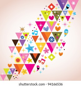fun triangles background