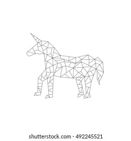 Fun unicorn vector illustration. Isolated on white.