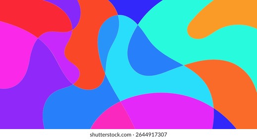 Fun Vector Abstrakt lebendige bunte Formen