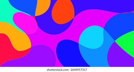 Fun Vector Abstract vibrant colorful shapes