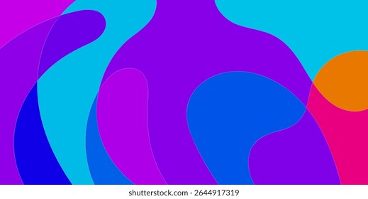 Fun Vector Abstract vibrant colorful shapes
