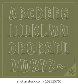 Fun vector alphabets. Use for design. 