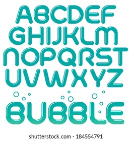 Fun Vector Bubble Font With Rounded Strokes. Custom Type Design