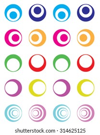 Fun Vector Circular Element Set