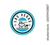 Fun vector design of Las Vegas city silhouette suitable for stickers or prints