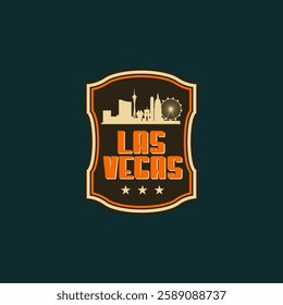 Fun vector design of Las Vegas city silhouette suitable for stickers or prints