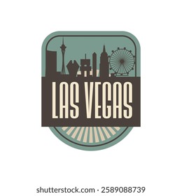 Fun vector design of Las Vegas city silhouette suitable for stickers or prints