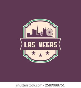 Fun vector design of Las Vegas city silhouette suitable for stickers or prints