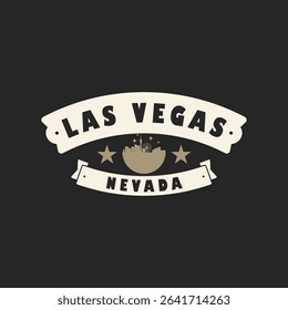 Fun vector design of Las Vegas city silhouette suitable for stickers or prints	