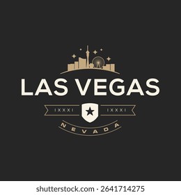 Fun vector design of Las Vegas city silhouette suitable for stickers or prints	