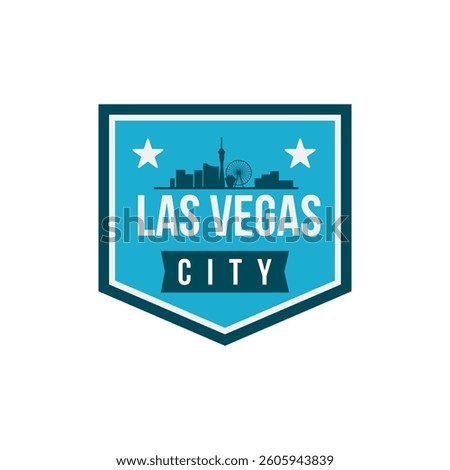 Fun vector design of Las Vegas city silhouette suitable for stickers or prints