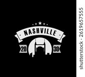 Fun vector design of Nashville city silhouette suitable for stickers or prints	