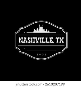 Fun vector design of Nashville city silhouette suitable for stickers or prints