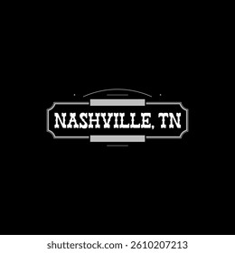 Fun vector design of Nashville city silhouette suitable for stickers or prints