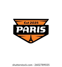 Fun vector design of Paris city silhouette suitable for stickers or prints	
