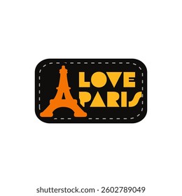 Fun vector design of Paris city silhouette suitable for stickers or prints	