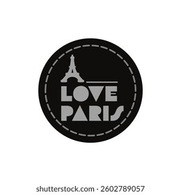 Fun vector design of Paris city silhouette suitable for stickers or prints	