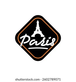 Fun vector design of Paris city silhouette suitable for stickers or prints	