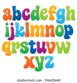 Fun vector font for kids - 2 Lower case letters