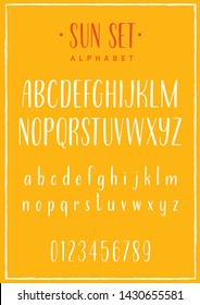 fun vector handwritten alphabet set 