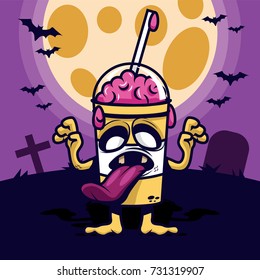 Fun vector Illustration of a Halloween Juice