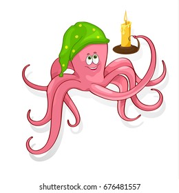 Fun vector illustration of an octopus. EPS10