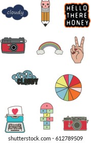 fun vector pin drawings