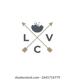 Fun vector retro design of Las Vegas city silhouette suitable for stickers or prints	