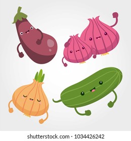 Fun Vegetables Vector