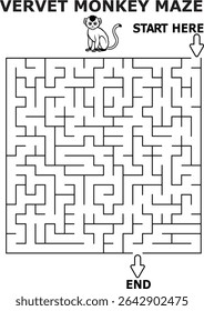 Fun ververt monkey maze activity for kids