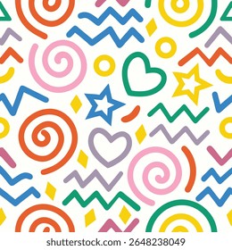 Fun, vibrant, colorful abstract pattern background.