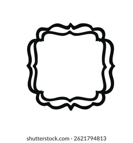 Fun Vintage frames isolated on white background. Decorative frame. Vector