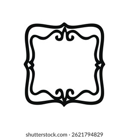 Fun Vintage frames isolated on white background. Decorative frame. Vector
