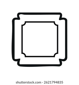 Fun Vintage frames isolated on white background. Decorative frame. Vector