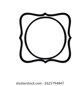 Fun Vintage frames isolated on white background. Decorative frame. Vector
