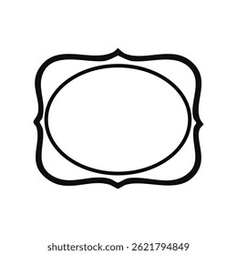Fun Vintage frames isolated on white background. Decorative frame. Vector