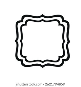Fun Vintage frames isolated on white background. Decorative frame. Vector