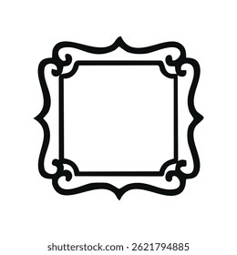Fun Vintage frames isolated on white background. Decorative frame. Vector