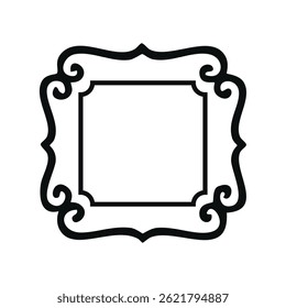 Fun Vintage frames isolated on white background. Decorative frame. Vector