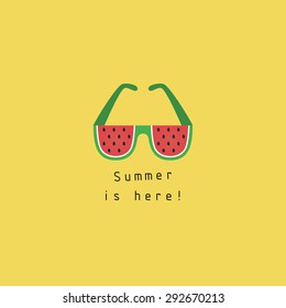 fun watermelon glasses. vector illustration