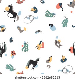 Fun Western-Themed Pattern for Kids' Products