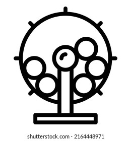 Fun wheel icon outline vector. Trivia exam. Game competition