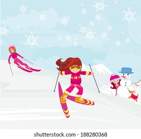 fun in the winter day