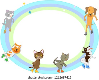 Fun winter sports for cats and dogs.