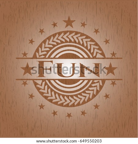 Fun wood emblem. Retro