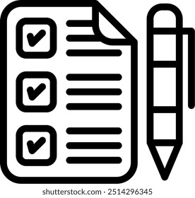 Fun Worksheets Vector Line Icon Element