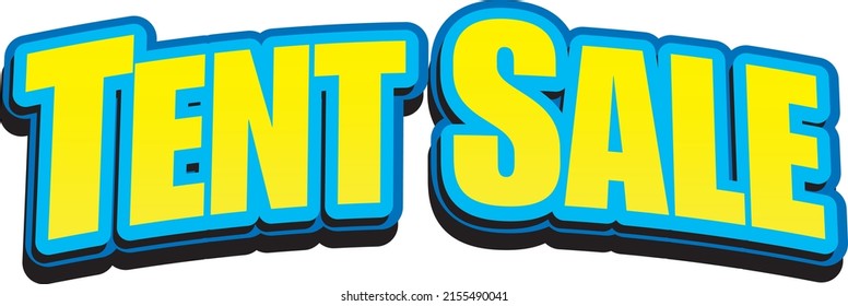 Fun Yellow Carnival Tent Sale Headline for Retail Design Vector