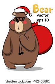 Fun zoo cartoon bear and cartoon bear illustration